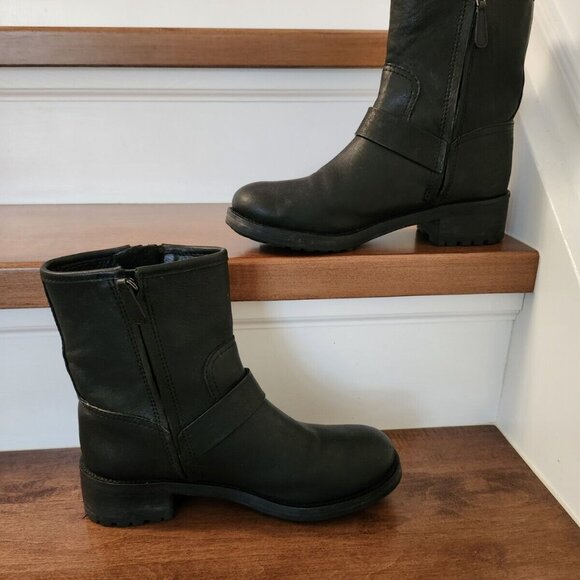 Tory Burch women's black leather boots in size 7 - Picture 3 of 12